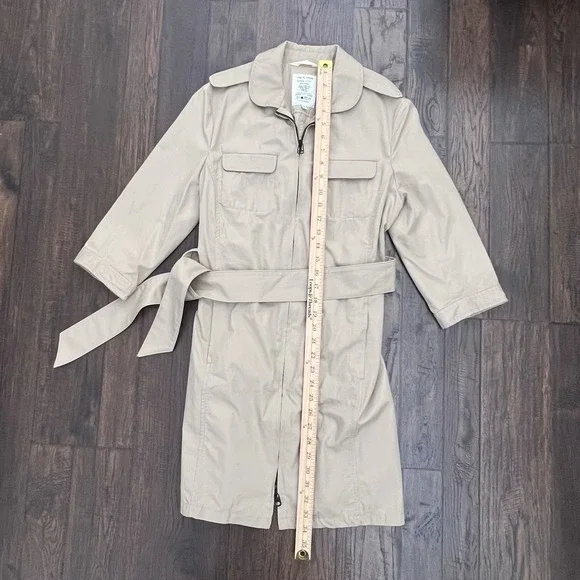 Rag‎ & Bone Trench Dress Womens 10 Khaki Tan Pilot Military Minimalist Full Zip - Picture 6 of 14